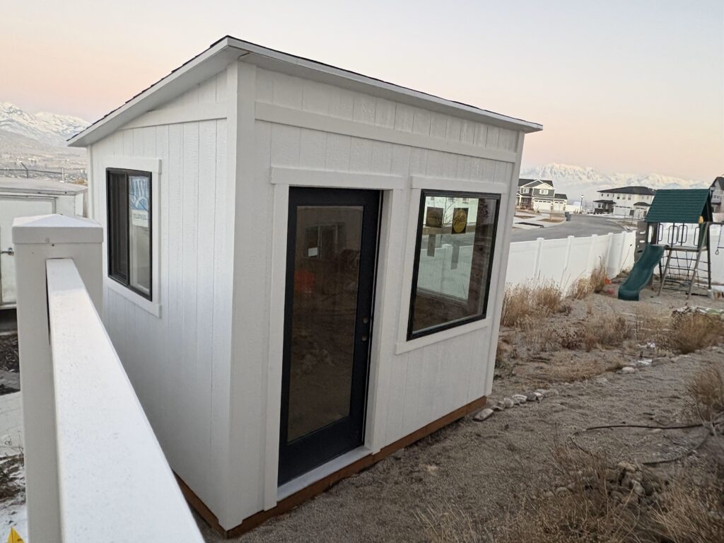 Backyard garden shed by shed builder in Farmington, UT with durable finishes