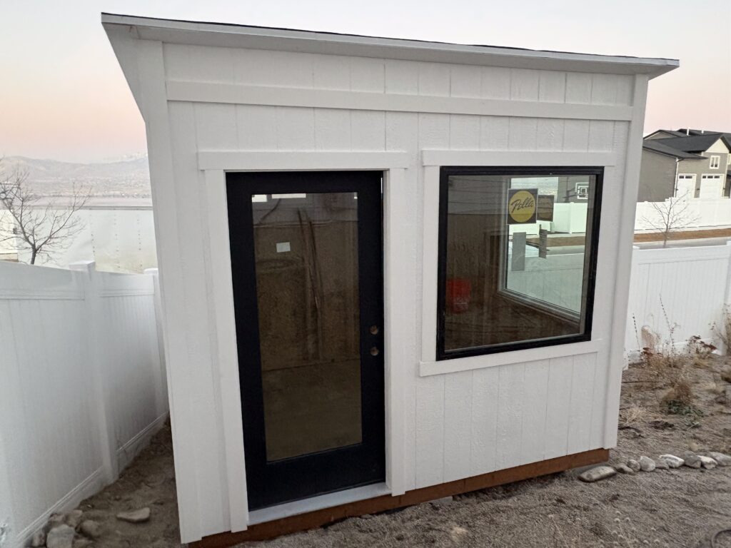 Custom backyard shed built by shed builder in Kaysville, UT for residential property