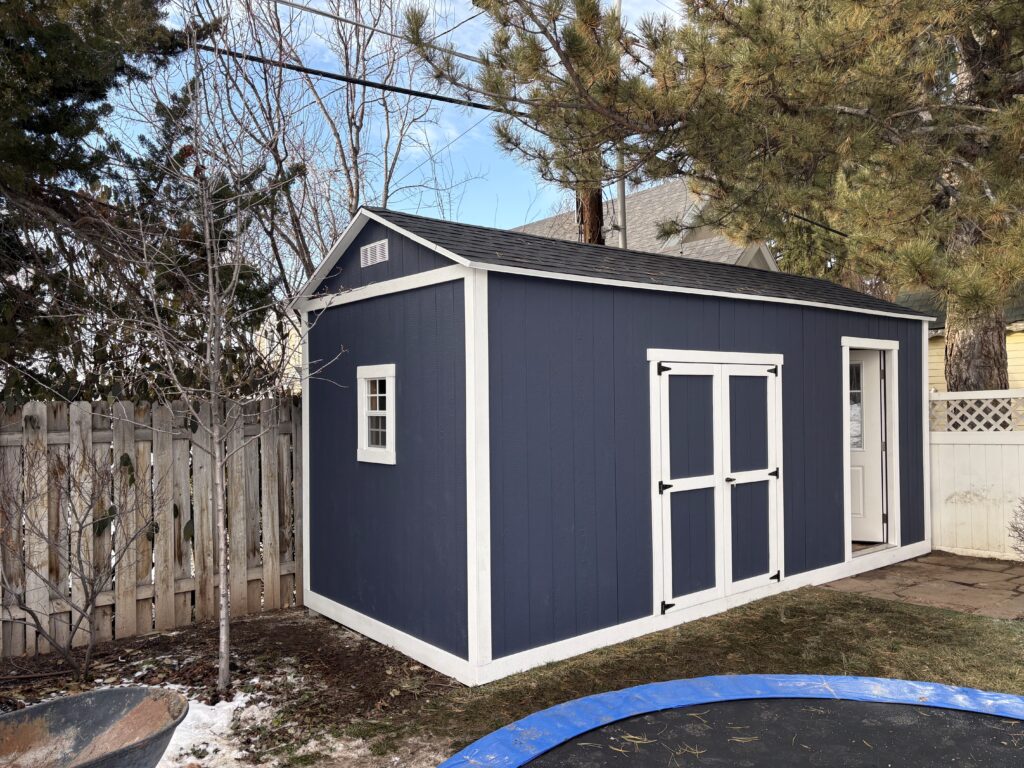 Custom backyard structure by shed builder in Centerville, UT installed with precision