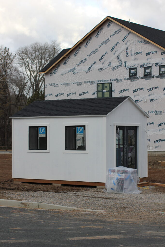 Modern she shed design by shed builder near me in Provo, UT