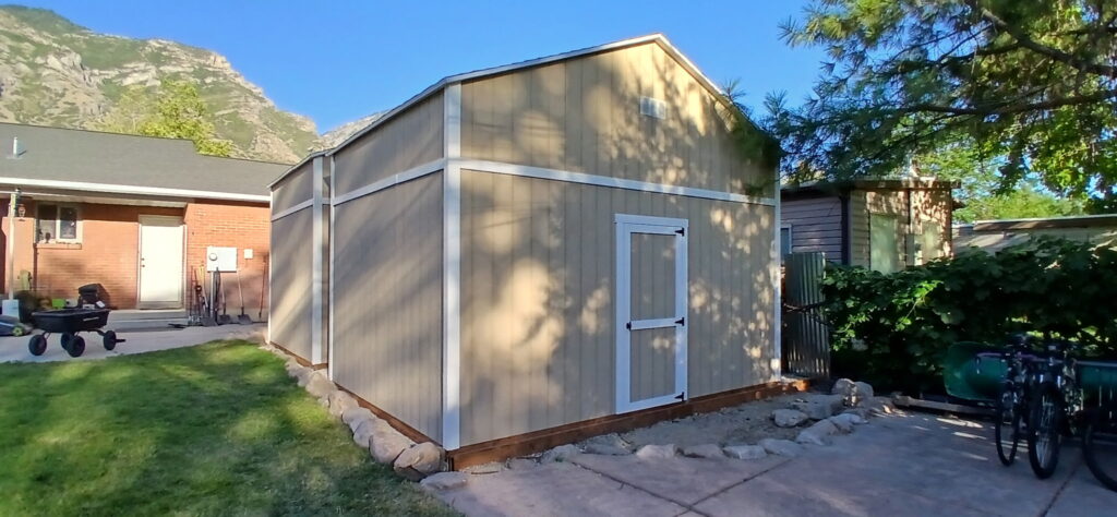 Custom golf shed in West Jordan, UT with organized equipment storage