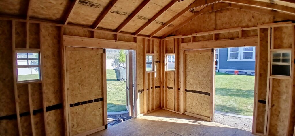Golf cart and club storage shed by shed builder near me in Sandy, UT